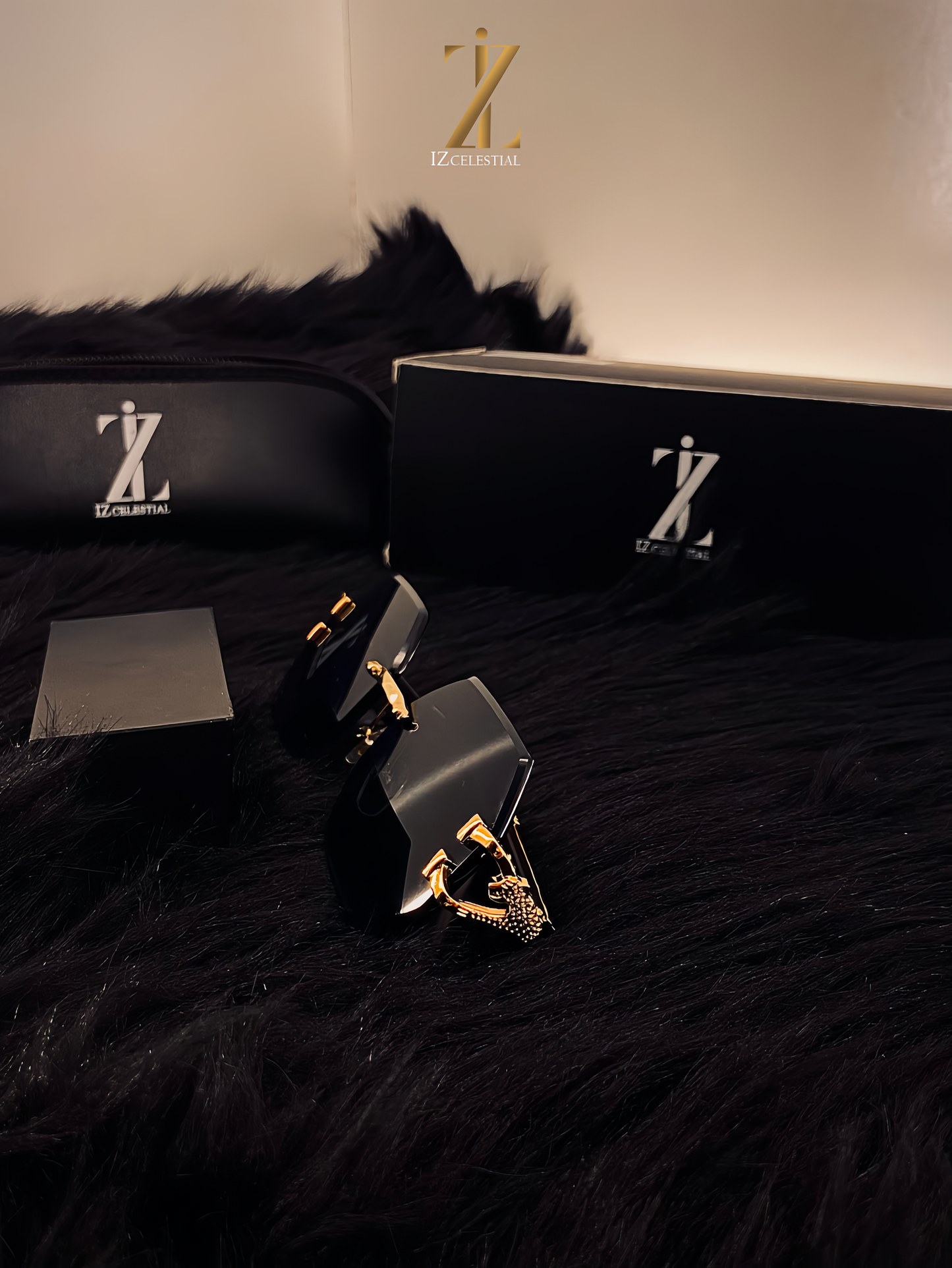 Bold &Elegance : Luxury Frameless Eyewear with Leopard Accent