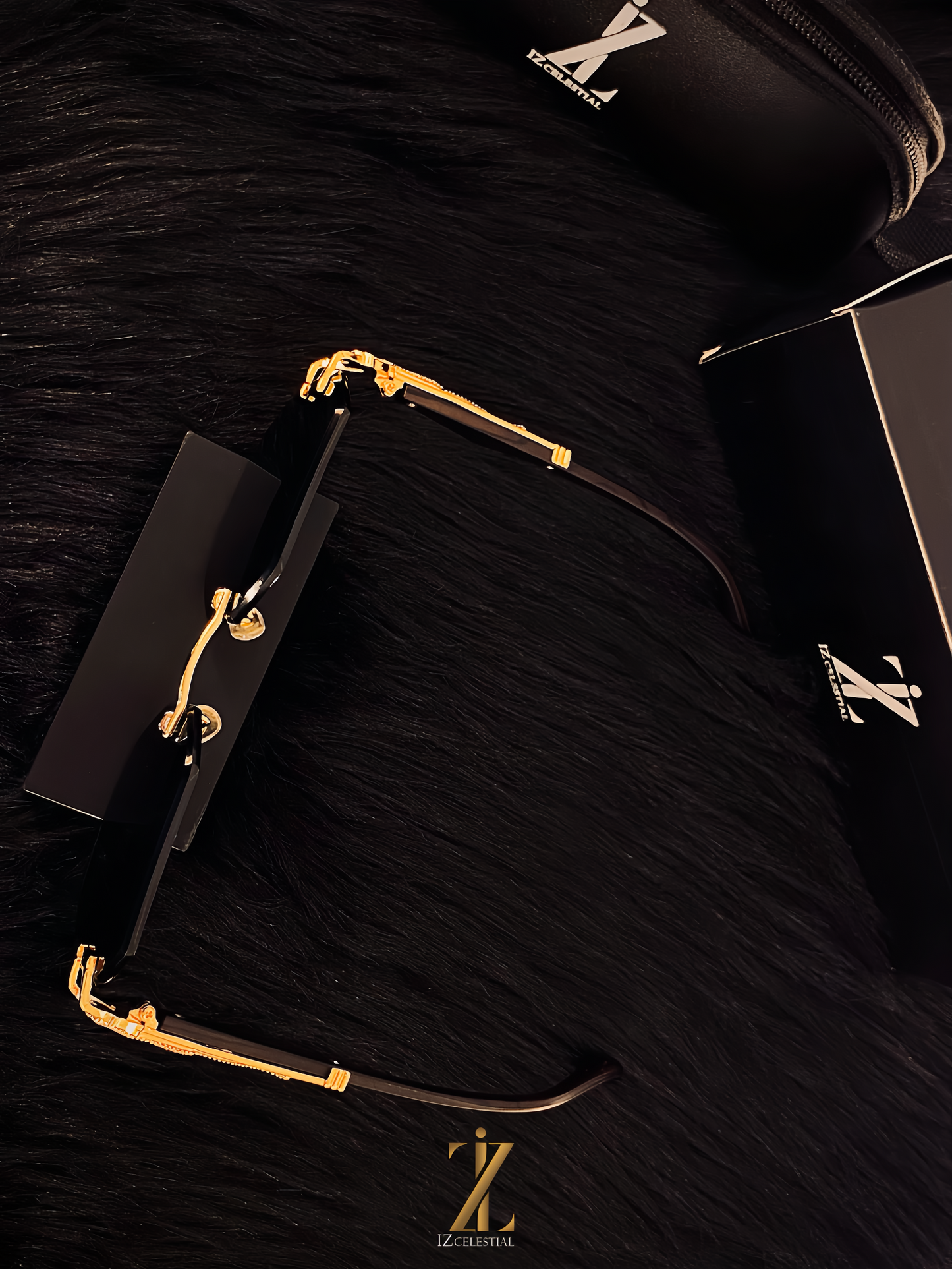 Bold &Elegance : Luxury Frameless Eyewear with Leopard Accent