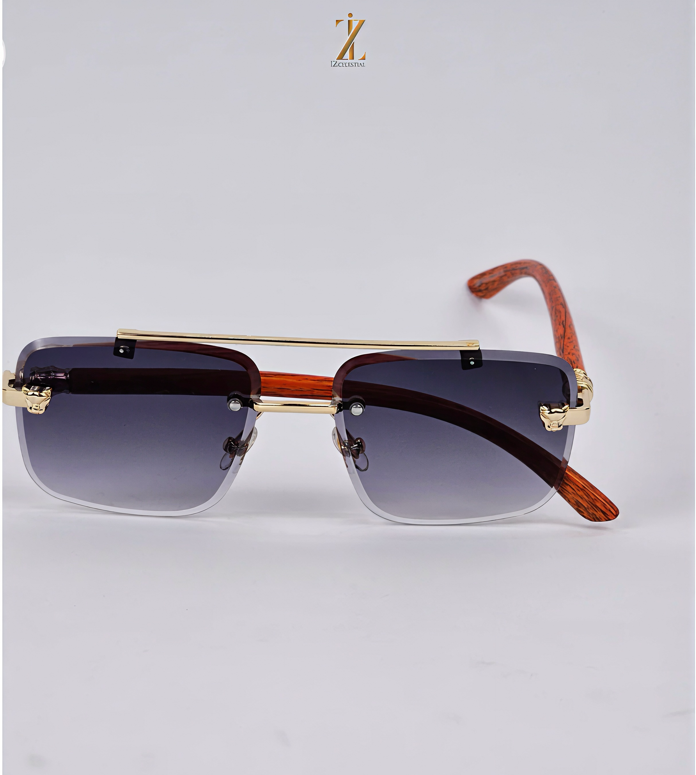 Woodline - Charcoal- Male Rimless Sunglasses' S-612