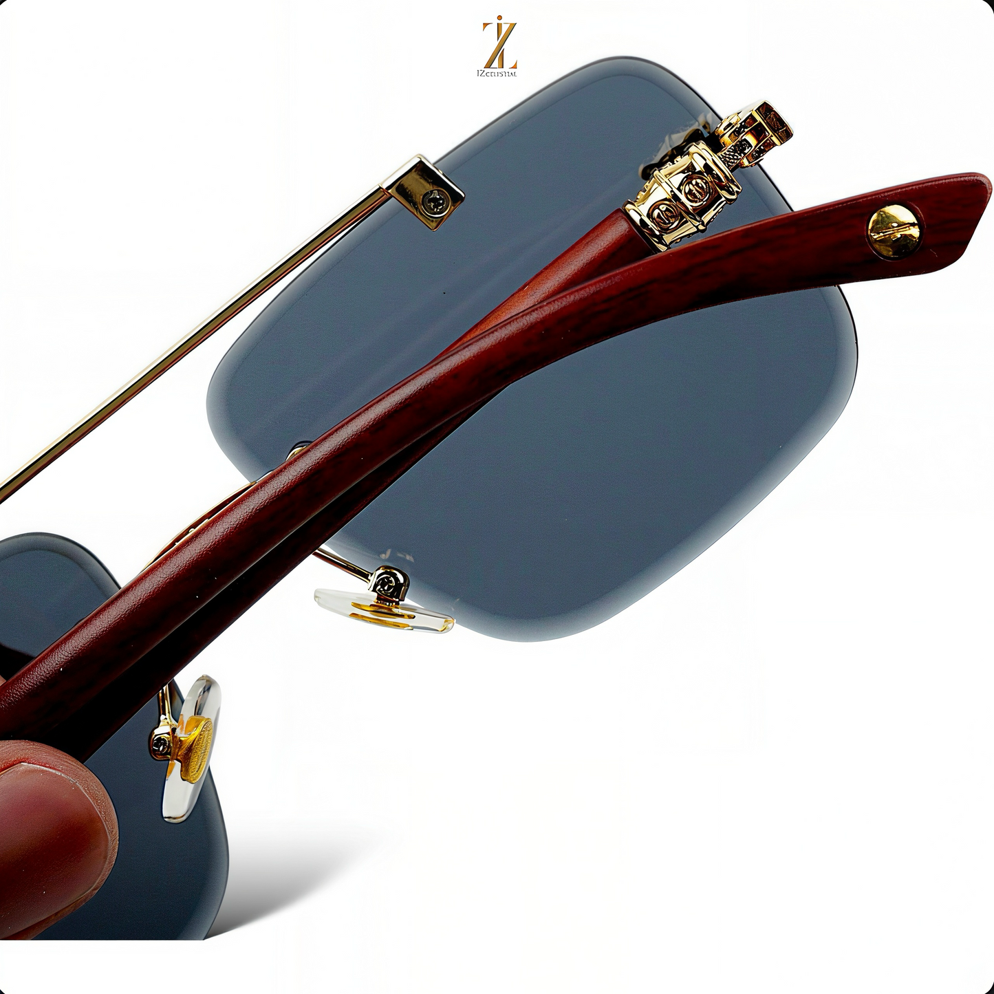 Woodline - Charcoal- Male Rimless Sunglasses' S-612