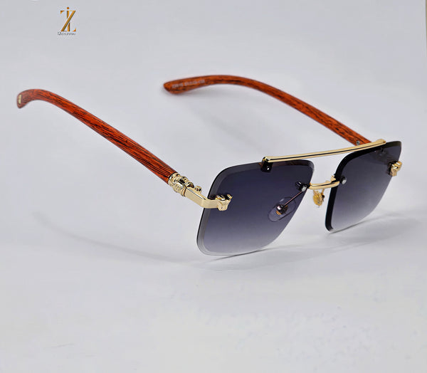 Woodline - Charcoal- Male Rimless Sunglasses' S-612